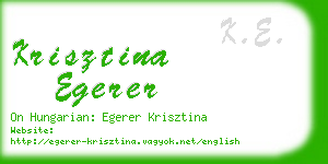 krisztina egerer business card